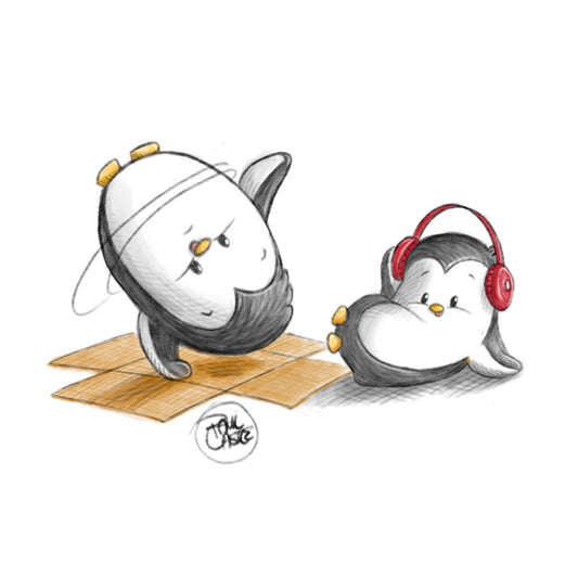 Breakdancing Pengrooms - Art Print