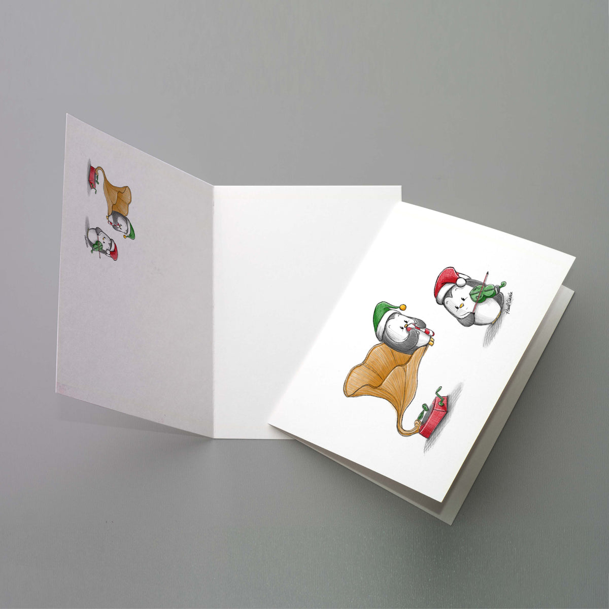 Holiday Greeting Cards - set of 12 - Paul Castle Studio