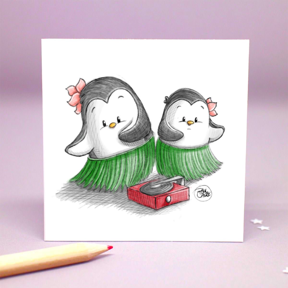 Hula 'Guins - Art Print - Paul Castle Studio