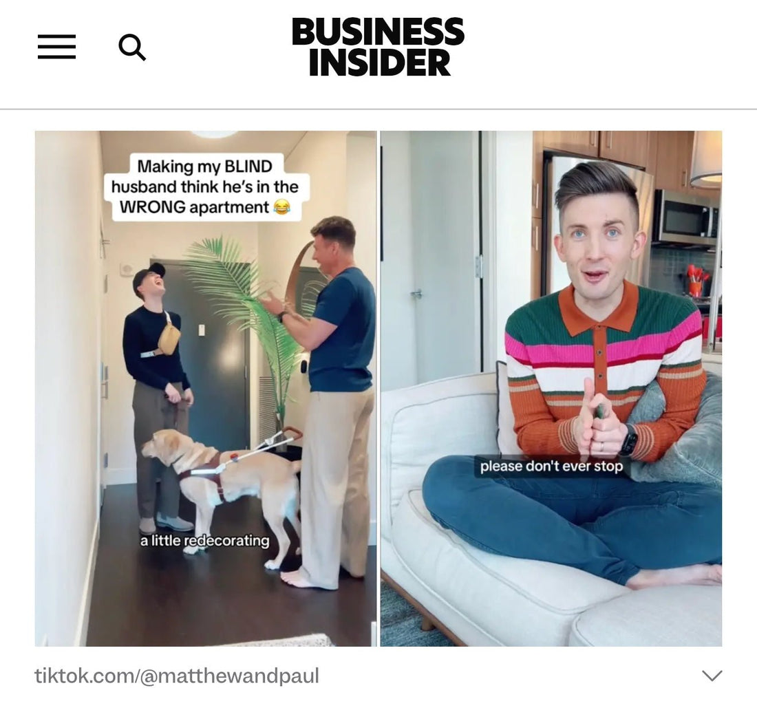 BUSINESS INSIDER: A man went viral for repeatedly pranking his blind husband. The interabled couple wants to show infantilizing people with disabilities can cause harm. - Paul Castle Studio