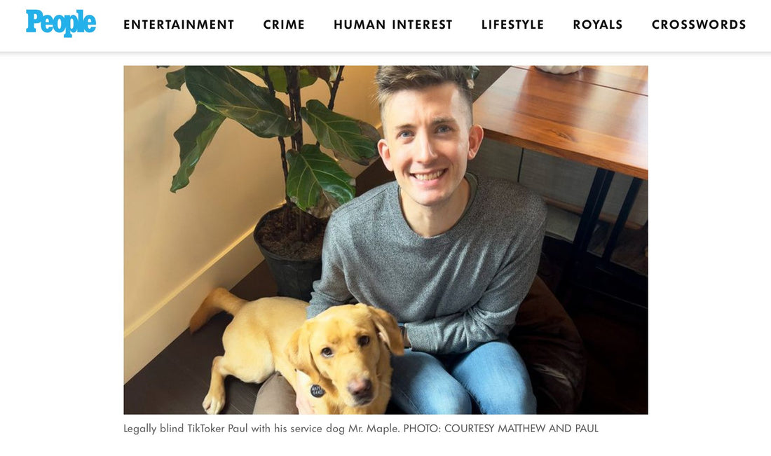 PEOPLE MAGAZINE: TikToker Paul Shares the Reality of Living with Blindness — and Why Fake Service Dog Vests Are So Dangerous - Paul Castle Studio