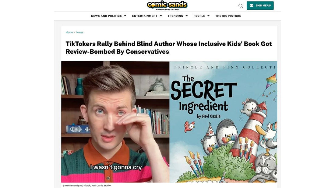 TikTokers Rally Behind Blind Author Whose Inclusive Kids' Book Got Review-Bombed By Conservatives - Paul Castle Studio