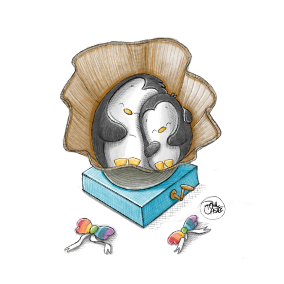 Candle Puddle Cuddle Puddle - Art Print – Paul Castle Studio