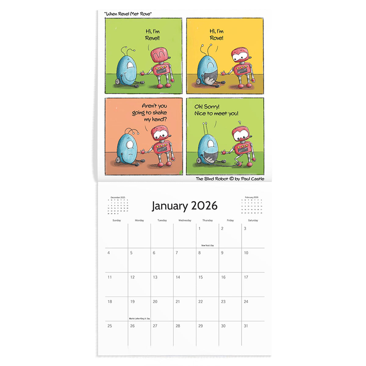 The Blind Robot Calendar 2026 LARGE 12x12