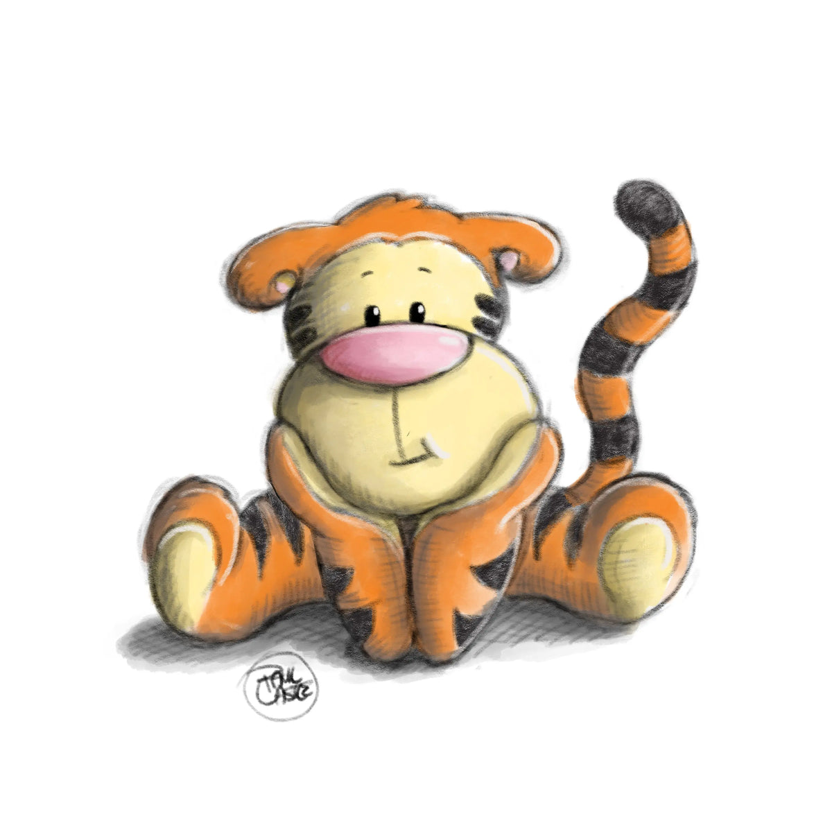Tiny Tigger - Art Print Framed Print