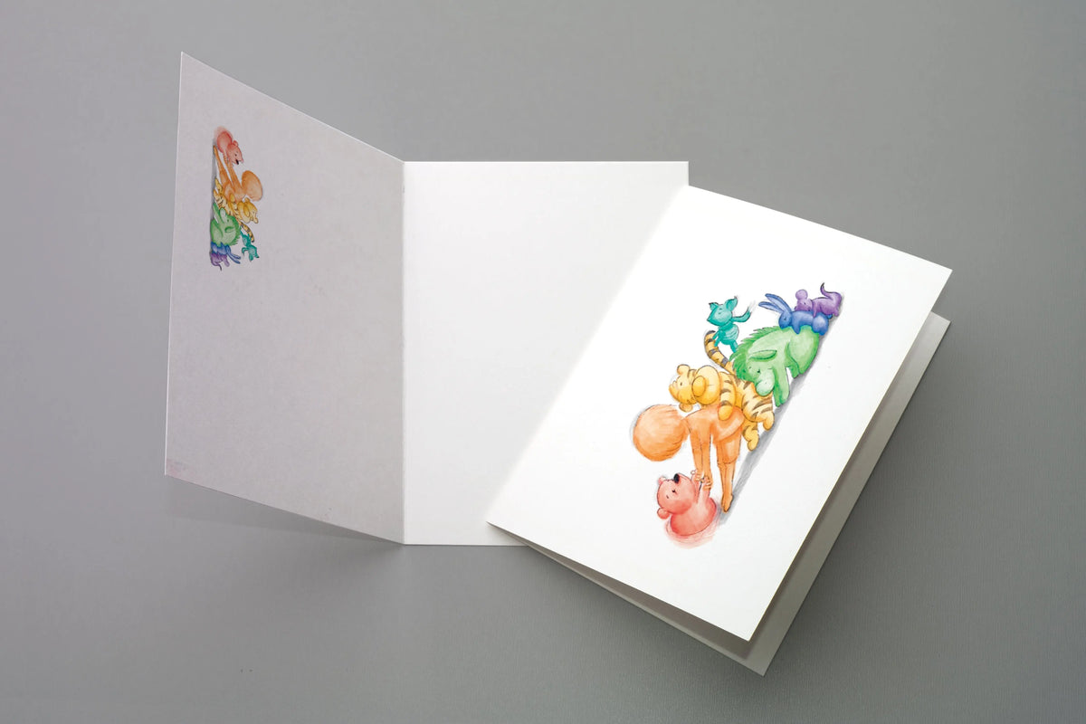 Pooh's Pride Greeting Cards - set of 10 - Paul Castle Studio