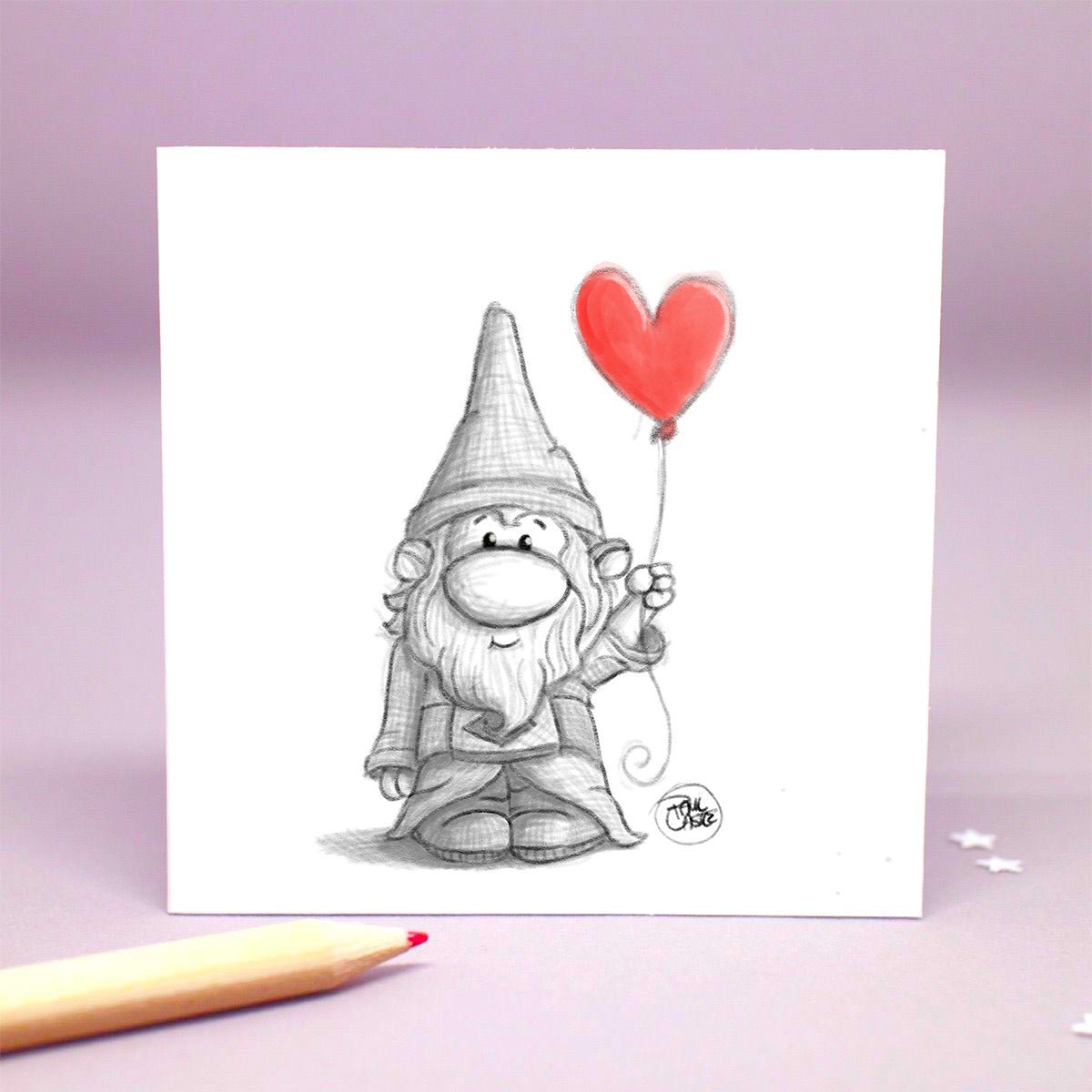 Gnome is Where the Heart is - Art Print - Paul Castle Studio